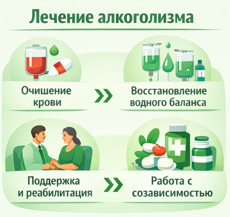 лечение алкоголизма в Почепе этапы